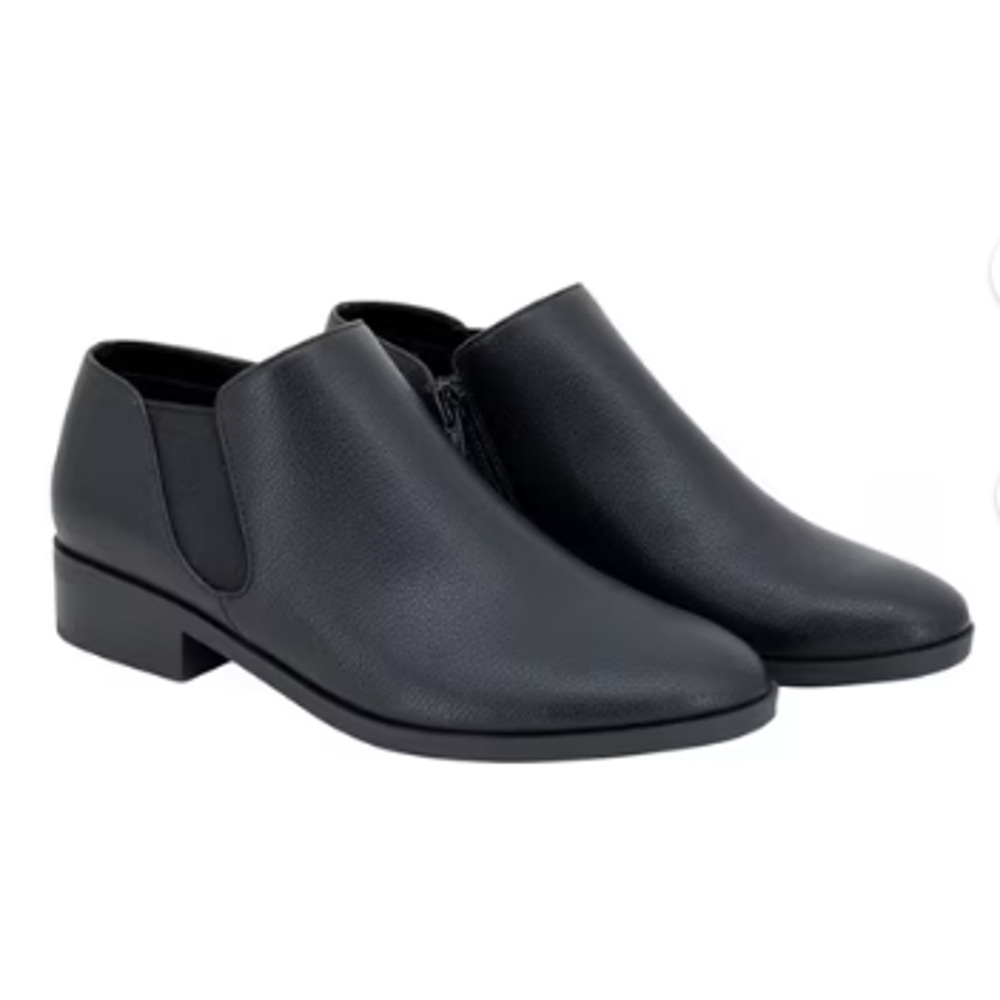 New in Box Kensie Womens Size 10 Black Faux Leather Sammy Ankle Booties Boots